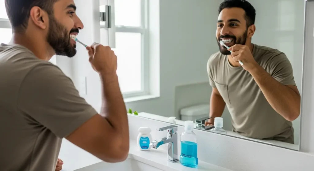 Entretien facettes dentaires Maroc - Routine quotidienne Hollywood Smile brossage