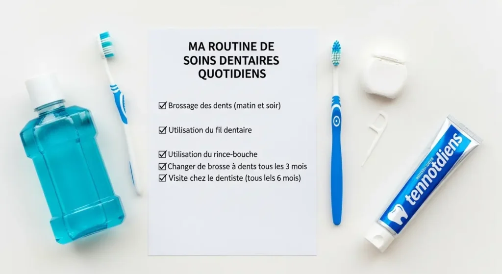 Routine d'hygiène dentaire quotidienne pour prévenir les soins coûteux