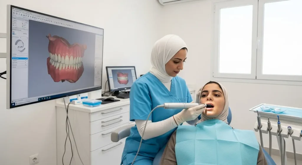 Scanner 3D intra-oral utilisé dans une clinique dentaire marocaine pour des soins de précision
