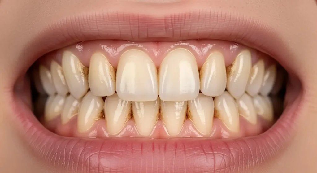 Dents avec tartre et gingivite, causes fréquentes de mauvaise haleine