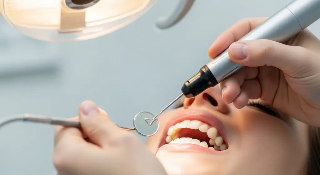 Détartrage aux ultrasons piezoélectriques chez un dentiste au Maroc