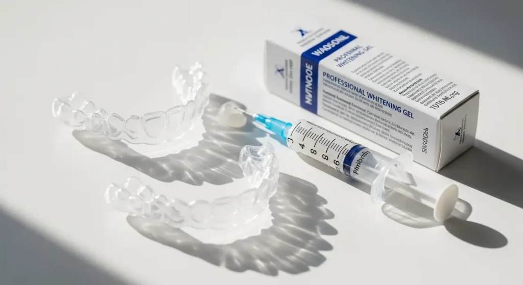 Gouttières de blanchiment dentaire sur mesure avec gel professionnel pour traitement à domicile