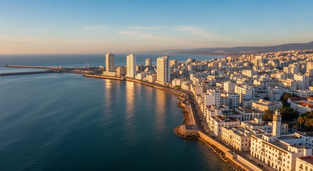 Vue sur la ville de Tanger, destination de tourisme dentaire depuis l'Europe